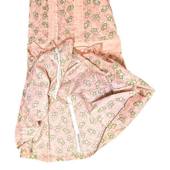 Cranston Village Handmade Vintage-Inspired Pink Strawberry Ruffle Dress  M/L Cos - Picture 2 of 7